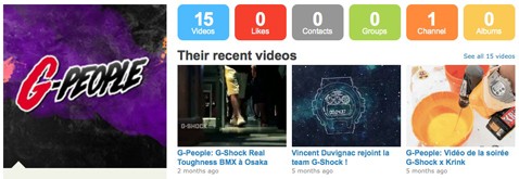 vimeo,G-Shock,montres,profil vidéo